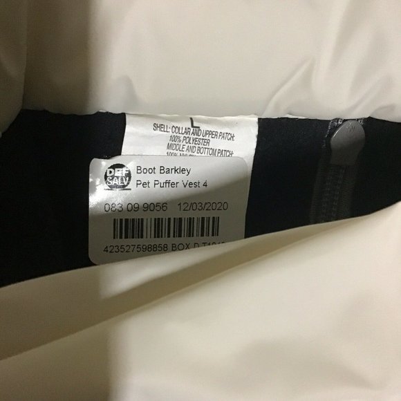 BOOTS & BARKLEY Puffer Dog Vest Multicolor Fleece - Picture 4 of 5